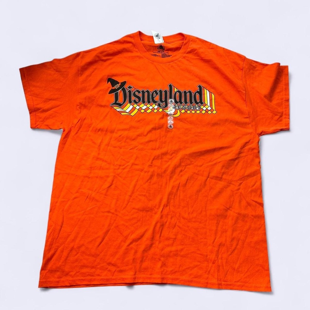 NWT Orange Disneyland Resort Halloween themed t-shirt